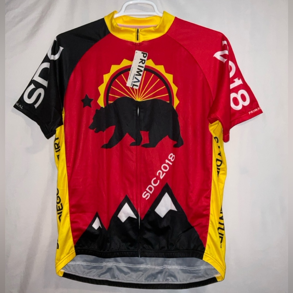 NWT Men’s Primal‎ San Diego Century 2018 Sport Cut Raglan Cycling Jersey 2XL